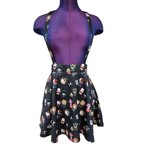 Hot Topic My Hero Academia‎ X Hello Kitty & Friends Suspender Circle Skirt C71 - Picture 1 of 7